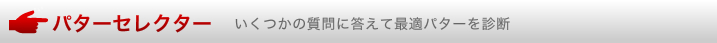 パターセレクター　いくつかの質問に答えて最適パターを診断